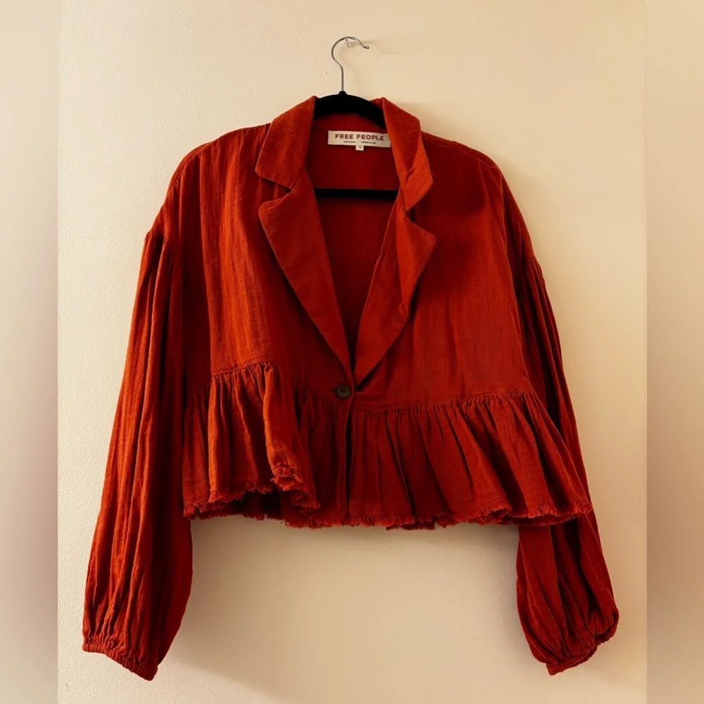 Free People Lyra Tiered Bed Jacket -Like New - Size XS - Picture 2 of 5